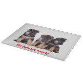 かわいいドイツの羊飼い子犬のカッティングボード カッティングボード (角)