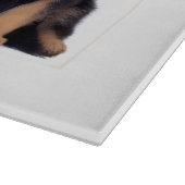 かわいいドイツの羊飼い子犬のカッティングボード カッティングボード (角)