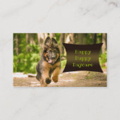 かわいいドイツの羊飼い子犬のデイケア 名刺 (正面)