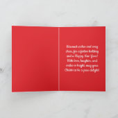 かわいいドイツの羊飼い子犬メリークリスマス カード (内部)