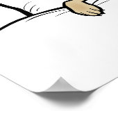 かわいいドイツの羊飼い犬がベッドに入る ポスター (角)