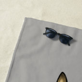 かわいいドイツの羊飼い犬の予約席 | カスタム ビーチタオル (インサイチュ)