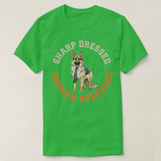 かわいいドイツの羊飼い犬 Tシャツ (デザイン正面)