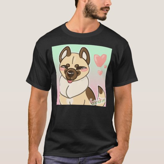 かわいいドイツの羊飼い犬 Tシャツ (正面)