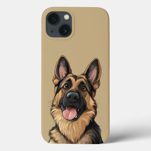 かわいいドイツの羊飼い Case-Mate iPhoneケース (裏面)