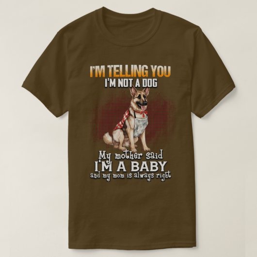 かわいいドイツの羊飼い Tシャツ (デザイン正面)