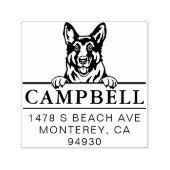 かわいいドイツの羊飼カスタムい犬の住所スタンプ セルフインキングスタンプ (デザイン)