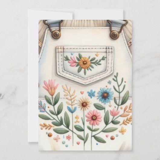 かわいいドイツオクトーバーフェスト赤ちゃんシャワー 招待状 (裏面)