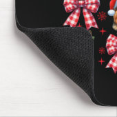 かわいいドイツ羊飼い犬レッドプレイドコケットボウCh マウスパッド (コーナー)