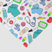 かわいいドクターナース医療用品パターン 薄葉紙 (詳細)