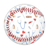 かわいいドクターナース薬具パターン 野球ボール (正面左)