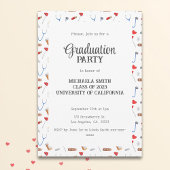 かわいいドクター卒業式パーティー 招待状