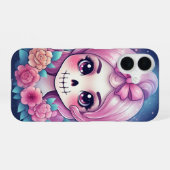 かわいいドクロのスマホケース iPhone 16ケース (裏面横)
