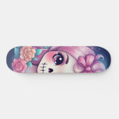 かわいいドクロスケートボード スケートボード (横)