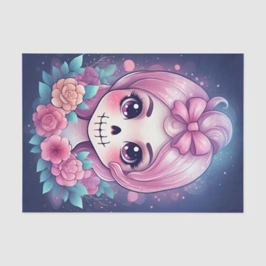 かわいいドクロ 薄葉紙 (正面)