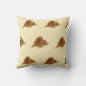 かわいいドッグアートゴールデンレトリバーウォーターカラー クッション (裏面)