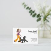 かわいいドッグウォーカーペットシッターの名刺 名刺 (スタンド正面)