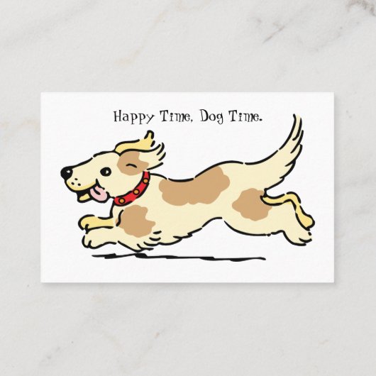 かわいいドッグウォーカーペットシッターの名刺 名刺 (裏面)