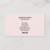 かわいいドッグウォーカーペットシッター、ワンちゃんペットケア 名刺 (裏面)