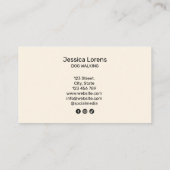 かわいいドッグウォーカーペットシッター、ワンちゃんペットケア 名刺 (裏面)