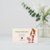 かわいいドッグウォーカーペットシッター 名刺 (スタンド正面)