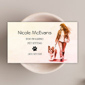 かわいいドッグウォーカーペットシッター 名刺