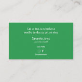 かわいいドッグウォーカーペットシッティングサービス 名刺 (裏面)