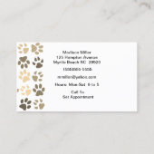 かわいいドッグウォーカー/ペットシッターの名刺 名刺 (裏面)