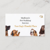 かわいいドッグウォーカー/ペットシッターの名刺 名刺 (正面)