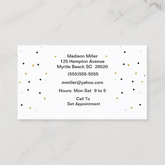 かわいいドッグウォーカー/ペットシッターの名刺 名刺 (裏面)