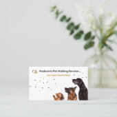 かわいいドッグウォーカー/ペットシッターの名刺 名刺 (スタンド正面)