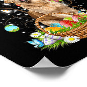 かわいいドッグゴールデンレトリバーおもしろいイースターデイエッグハンティ ポスター (角)