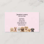 かわいいドッグシッター、ペットトリマー、獣医、子犬 名刺 (裏面)