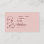 かわいいドッグシッター、ペットトリマー、獣医、子犬 名刺 (裏面)