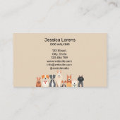 かわいいドッグシッター、ペットトリマー、獣医、子犬 名刺 (裏面)