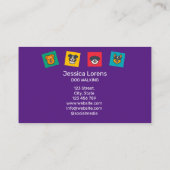 かわいいドッグシッター、ペットトリマー、獣医、子犬 名刺 (裏面)