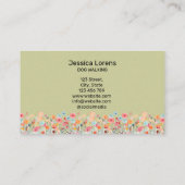 かわいいドッグシッター、ペットトリマー、獣医、子犬 名刺 (裏面)