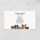 かわいいドッグシッター、ペットトリマー、獣医、子犬 名刺 (裏面)