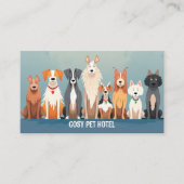 かわいいドッグシッター、ペットトリマー、獣医、子犬 名刺 (正面)