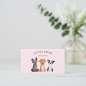 かわいいドッグシッターPETトリマー獣医パピー 名刺 (スタンド正面)