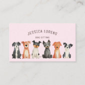 かわいいドッグシッターPETトリマー獣医パピー 名刺 (正面)