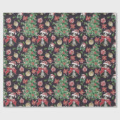 かわいいドッグスのクリスマス紙 ラッピングペーパー (フラット)