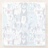 かわいいドッグズグラスのコースター ガラスコースター (裏面)