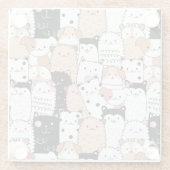 かわいいドッグズグラスのコースター ガラスコースター (裏面)