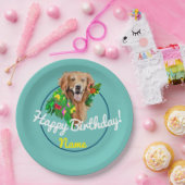 かわいいドッグドリーミーゴールデンレトリバー ペーパープレート (パーティー)