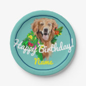 かわいいドッグドリーミーゴールデンレトリバー ペーパープレート (正面)