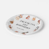 かわいいドッグポー – パーティー誕生日 ペーパープレート (アングル)