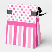 かわいいドットピンクガールズティーパーティー誕生日ありがとう フェイバーボックス (裏面サイド)