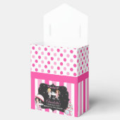 かわいいドットピンクガールズティーパーティー誕生日ありがとう フェイバーボックス (オープン)