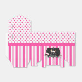 かわいいドットピンクガールズティーパーティー誕生日ありがとう フェイバーボックス (折り畳みなし)